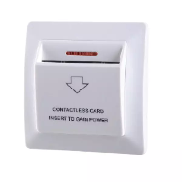 Quba Energy Saving Socket Square Shape White Plastic Body Ideal For Hotel Rooms