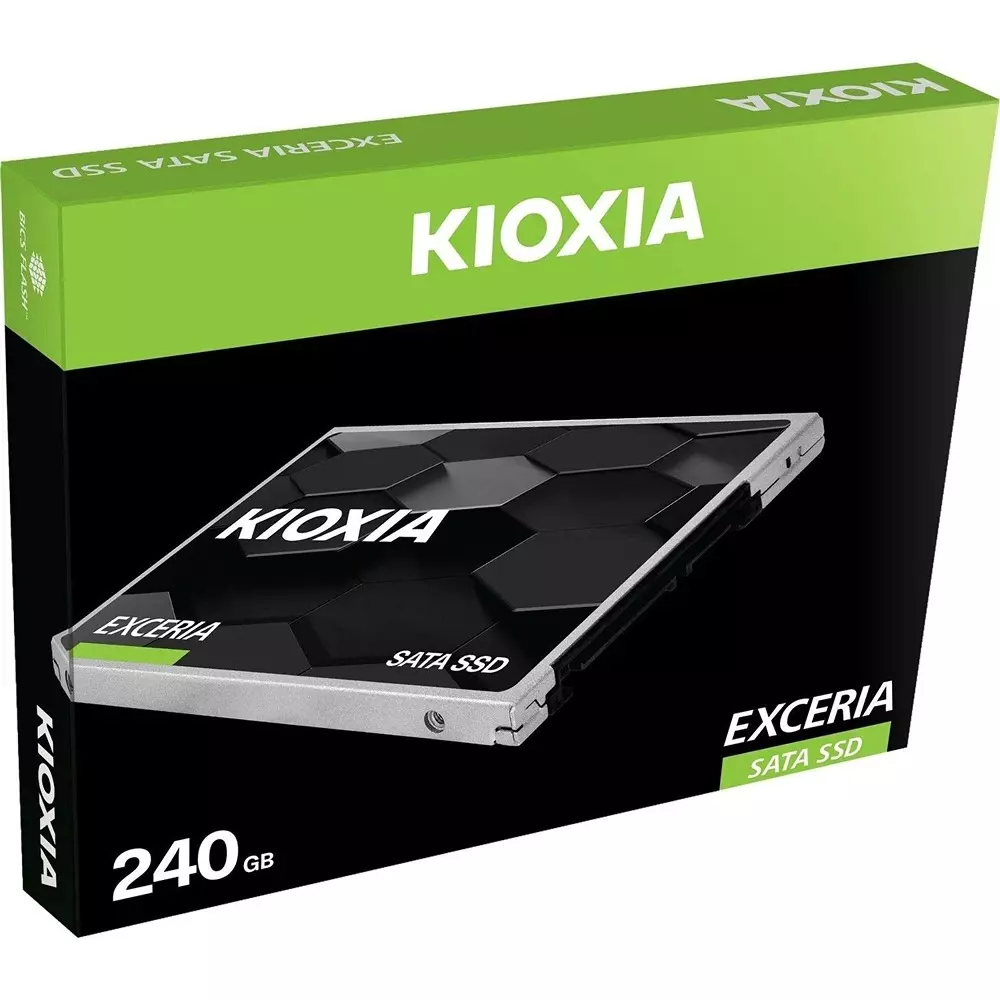 KIOXIA EXCERIA SATA SSD with BiCS Flash TLC 240 GB Storage 555 MB/Sec Read Speed Black for Desktop & Laptop