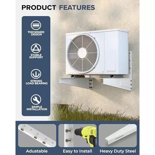 FEDUS Outdoor AC Stand 300 Kg Load Capacity 406 mm (16 inch) Wall Mounted For 1 Ton, 1.1 Ton, 1.2 Ton, 1.5 Ton, 2 Ton