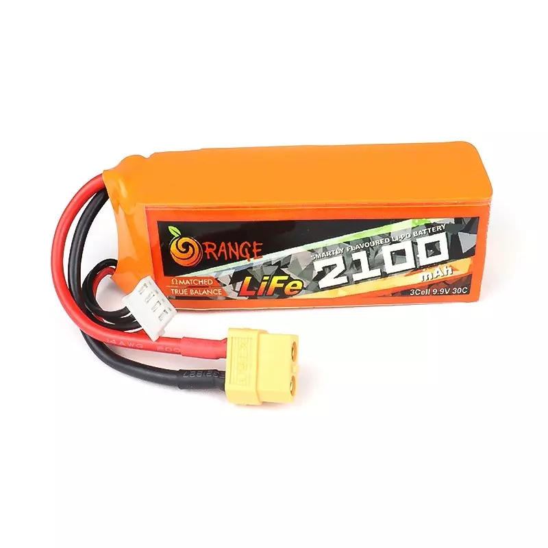 Orange 9.9V 2100 mAh 30C 3S Lithium Iron Phosphate (LiFePO4) Battery Pack