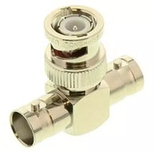 AMPHENOL RF Bnc Tee Adapter, 1Xplug-2Xjack, 031-208