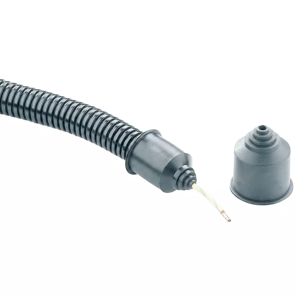 Controlwell Tube End Caps Gray Suitable for Conduit Size 12, FEC-12G