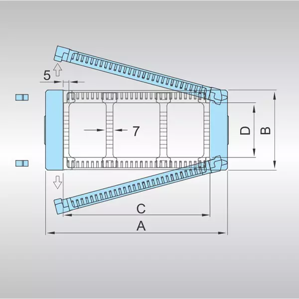 controlwell-cable-drag-shift-n-type-chain-both-side-open-separated-side-band-100-mm-inner-width-400-mm-bending-radius-st120n100r400
