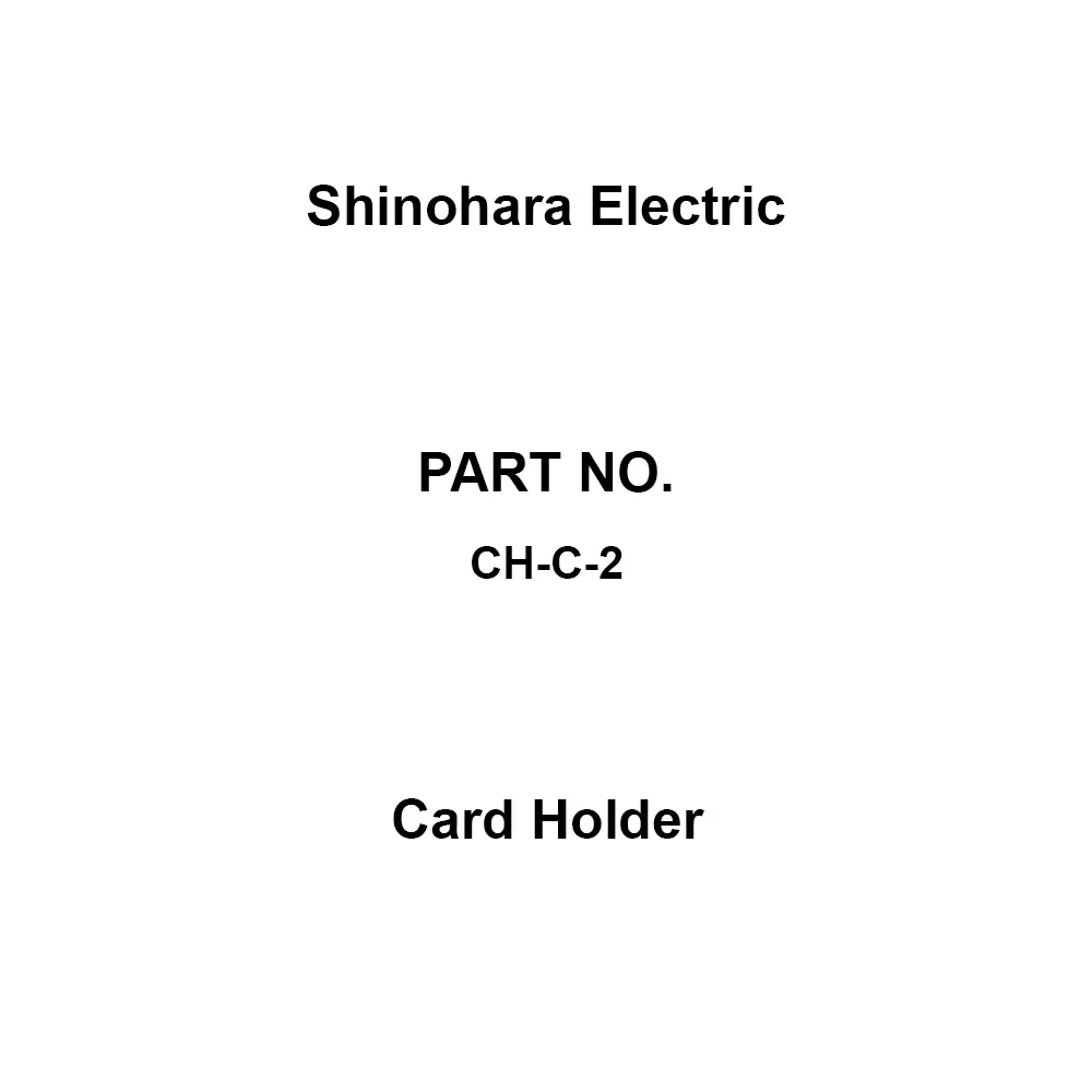 Shinohara Electric Card Holder, CH-C-2 (Pack of 100)