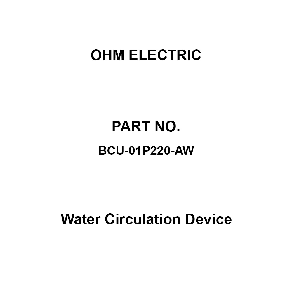 OHM ELECTRIC Water Circulation Device Single-phase AC100-240 V Voltage Air cooling (heat dissipation) Type, BCU-01P220-AW