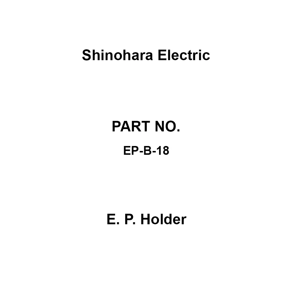 Shinohara Electric E. P. Holder Made of polypropylene Material Black Type B Type, EP-B-18 (Pack of 10)