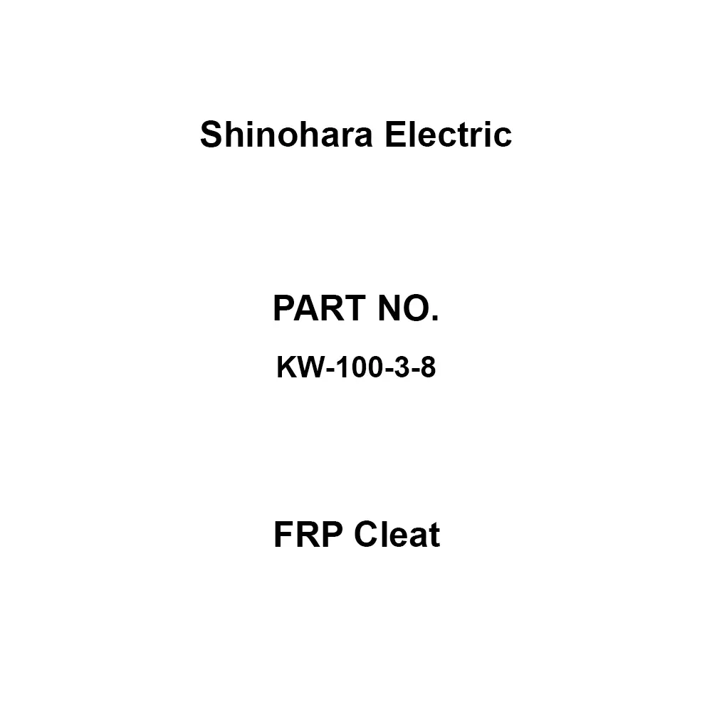 Shinohara Electric FRP Cleat 3 Pole, KW-100-3-8