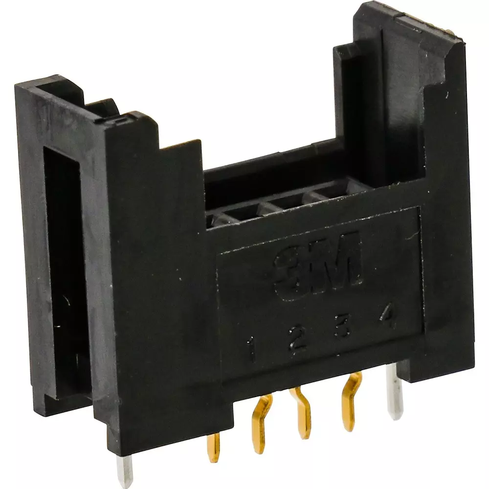 3M Mini Clamp Board Mount Socket Straight Type 3 A Current AC/DC 32 V Voltage 4 Pole, 37204-62A3-004 PL