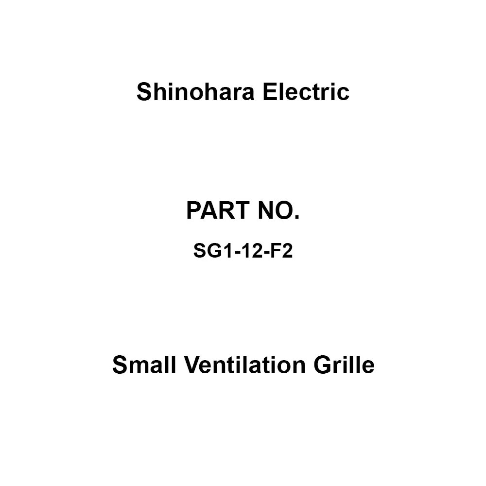 Shinohara Electric Small Ventilation Grille, SG1-12-F2