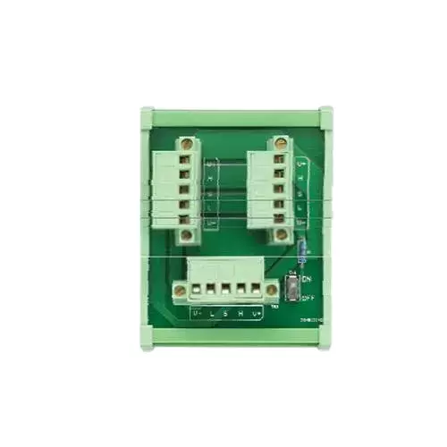 Delta DeviceNet/CANopen Distribution Box with Plastic Body, Green Color and Acts as 1 for 2 Connector, TAP-CN01