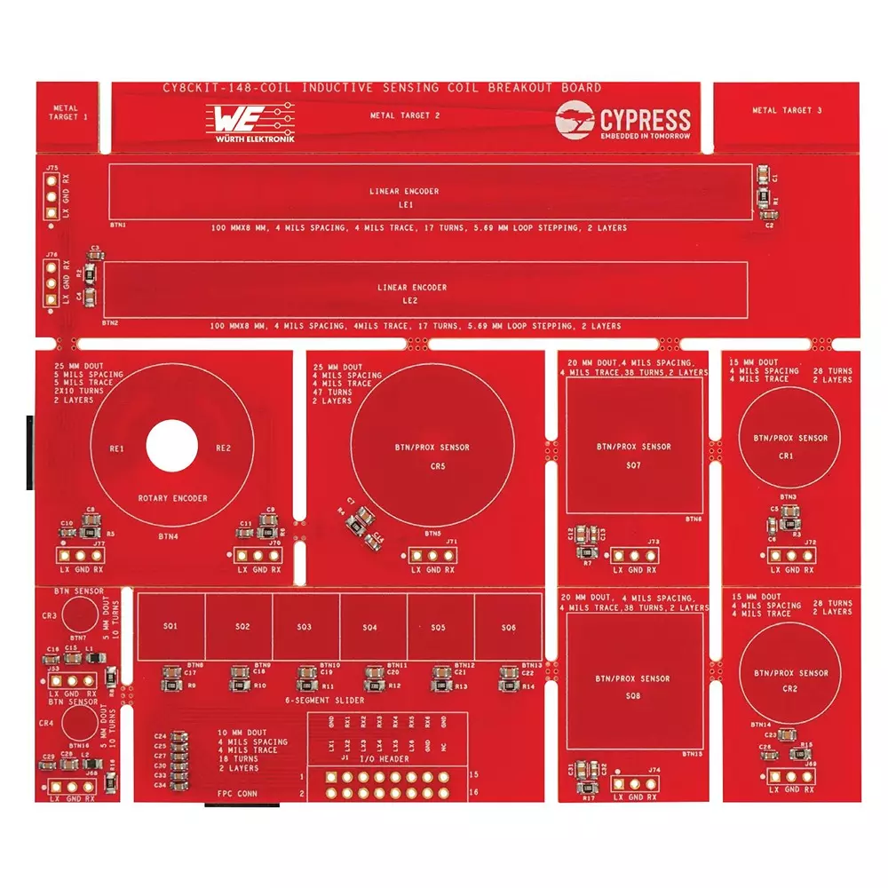 Infineon INDUCTIVE SENSING COIL BREAKOUT BOARD, CY8CKIT-148-COIL