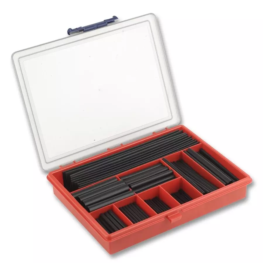MULTICOMP PRO Sleeving & Heat Shrink Kits KIT, HEAT SHRINK, 235 PIECES, RNF-100-KIT-BLACK-FEC