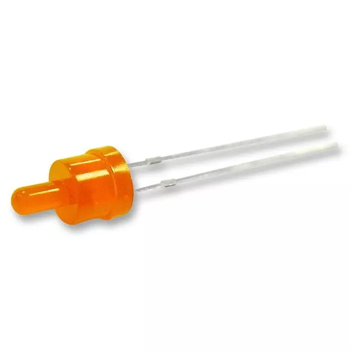 MULTICOMP PRO Standard Single Colour LEDs - Under 75mA LED, 2MM, 60°, ORANGE, MCL223AD (Pack of 5)
