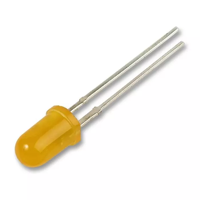 MULTICOMP PRO Standard Single Colour LEDs - Under 75mA LED, 5MM, 36°, ORANGE, MCL053AD (Pack of 5)