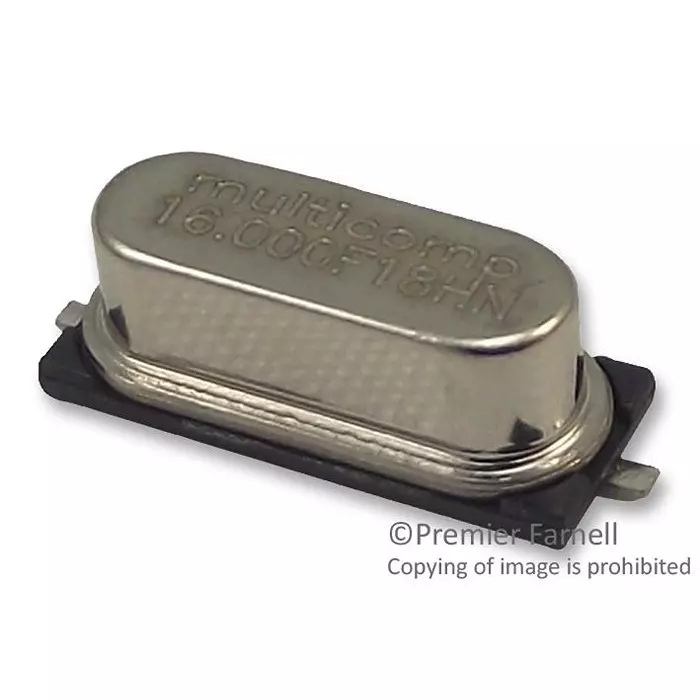 MULTICOMP PRO Crystals CRYSTAL, 16MHZ, 18PF, 11.4 X 4.7MM, MCRSD16000F183000RR (Pack of 10)