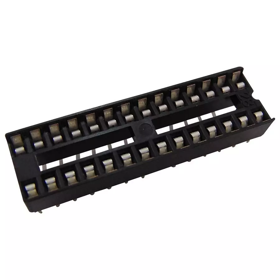 3M DIP SOCKET, 28POS, 2ROW, 2.54MM, TH, 4828-3004-CP (Pack of 10 Pcs)