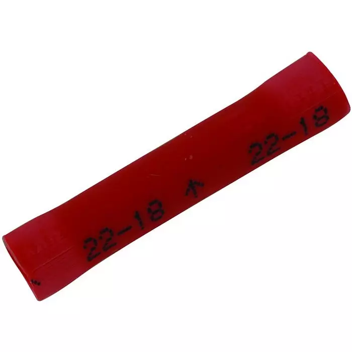3M TERMINAL, BUTT SPLICE, CRIMP, RED, 94785 (Pack of 100 Pcs)