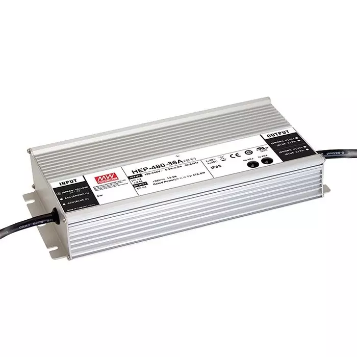 Mean Well POWER SUPPLY, AC-DC, 36V, 13.3A, HEP-480-36A