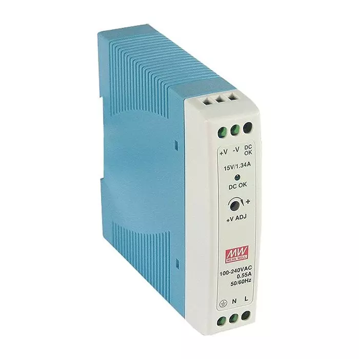 Mean Well POWER SUPPLY, AC-DC, 12V, 1.67A, MDR-20-12