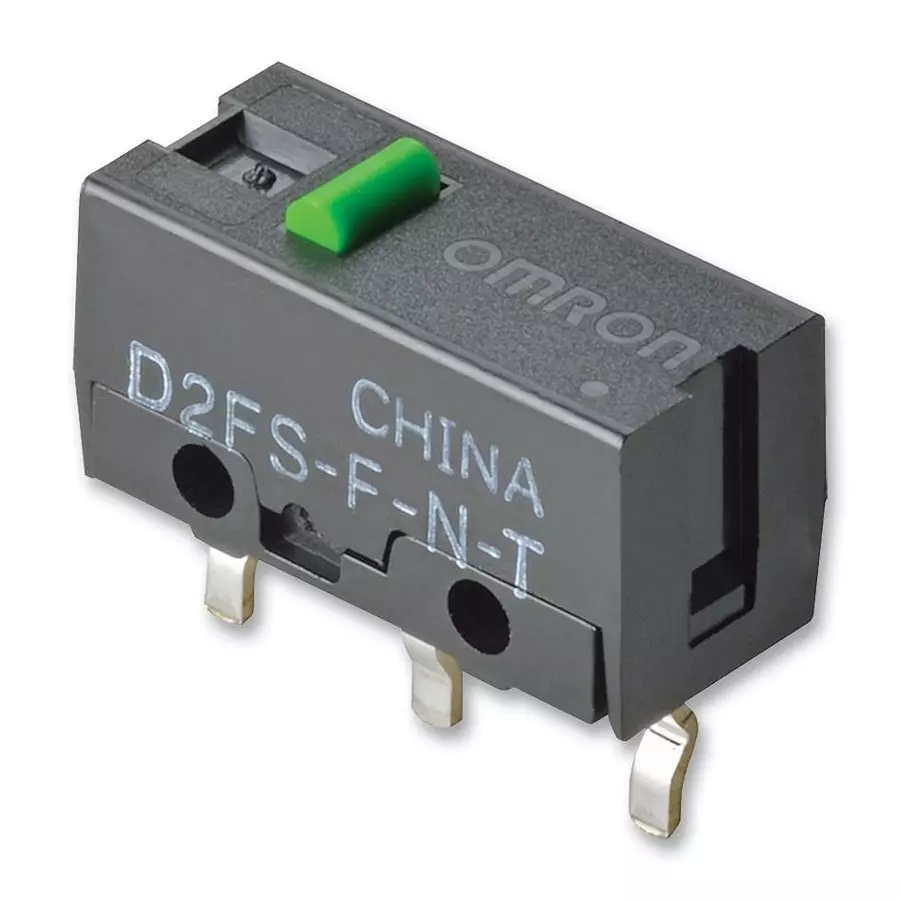 OMRON ELECTRONIC COMPONENTS MICROSWITCH, PLUNGER, SPST, 0.1A, 6VDC, D2FS-F-N-T (Pack of 10 Pcs)