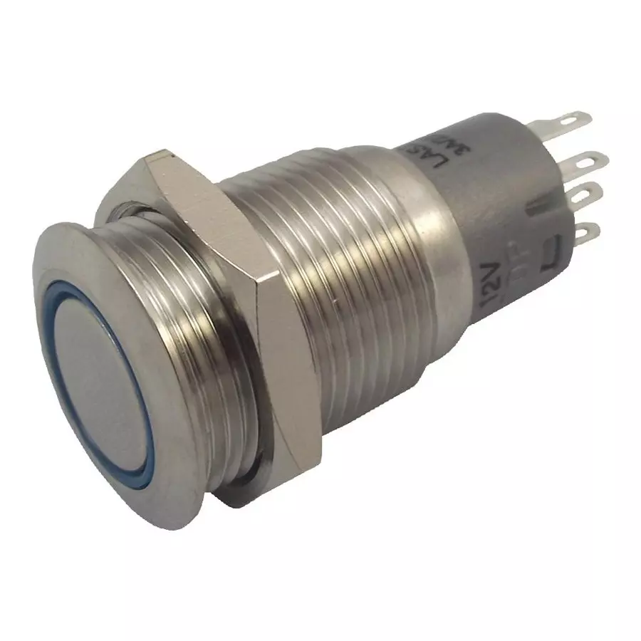 BULGIN LIMITED SWITCH, DPCO, 3A, 250VAC, BLUE RING, MP0045/1D2BL012
