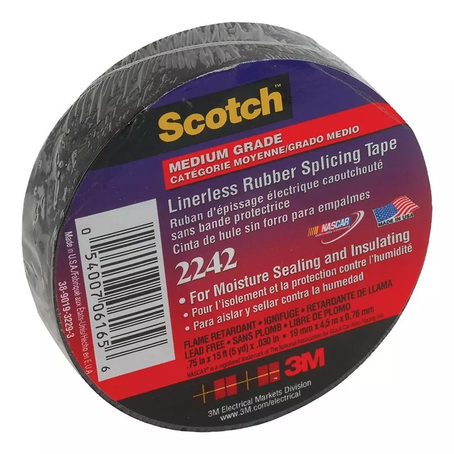3M ELECTRICAL INSUL TAPE, EPR, 15FT X 0.75", 2242 (3/4"X15FT)