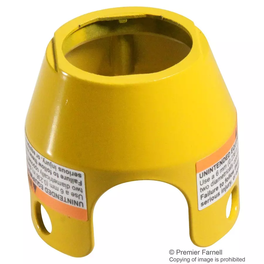 SCHNEIDER ELECTRIC Switch Finger Guards PB MUSHROOM GUARD YELLOW, ZBZ1605