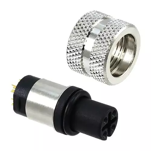 NORCOMP Sensor Conn, M12, 4Pos, Rcpt, Cable, 858-D04-20SRSS4