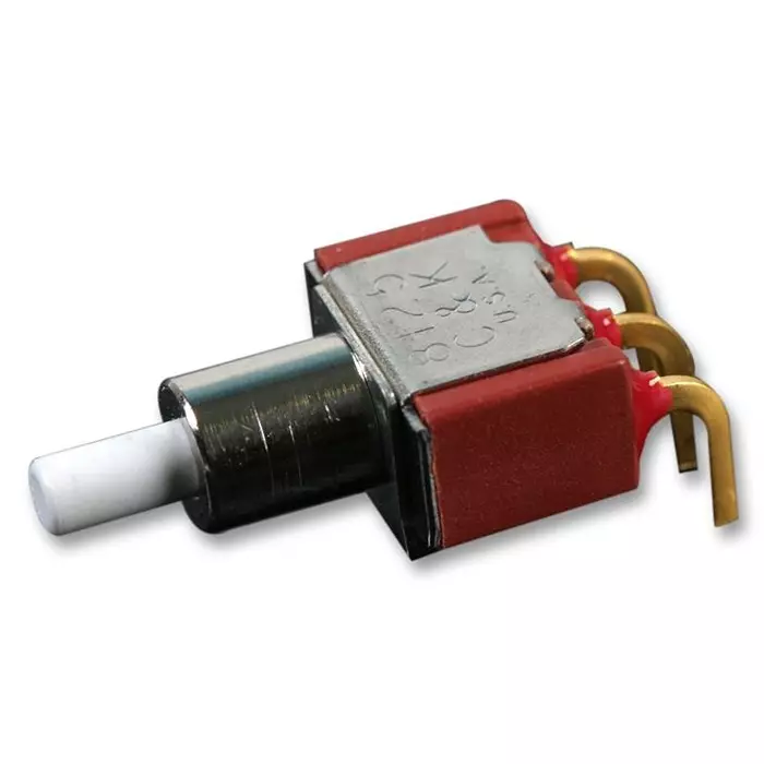 C&K COMPONENTS Pushbutton Switch, Spdt, On-Mom, 90°, 8125-SD9-AB-E