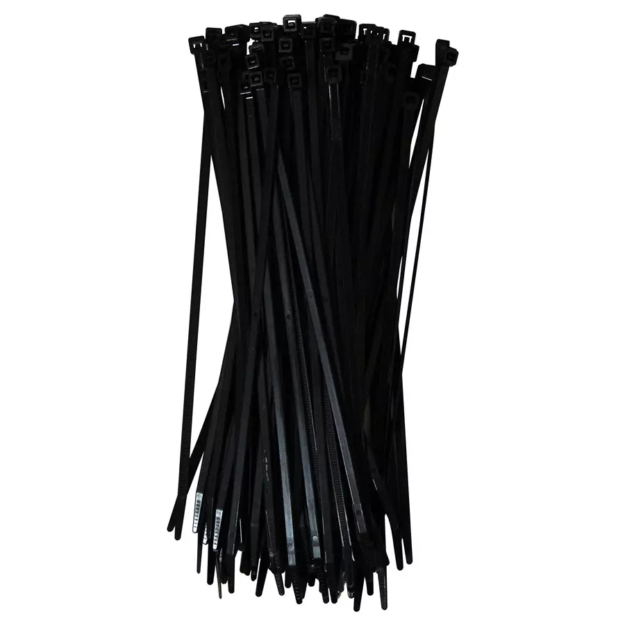 HELLERMANNTYTON Cable Tie, Black, 245X4.6 mm, Pk100, 111-06200 (Pack of 100)