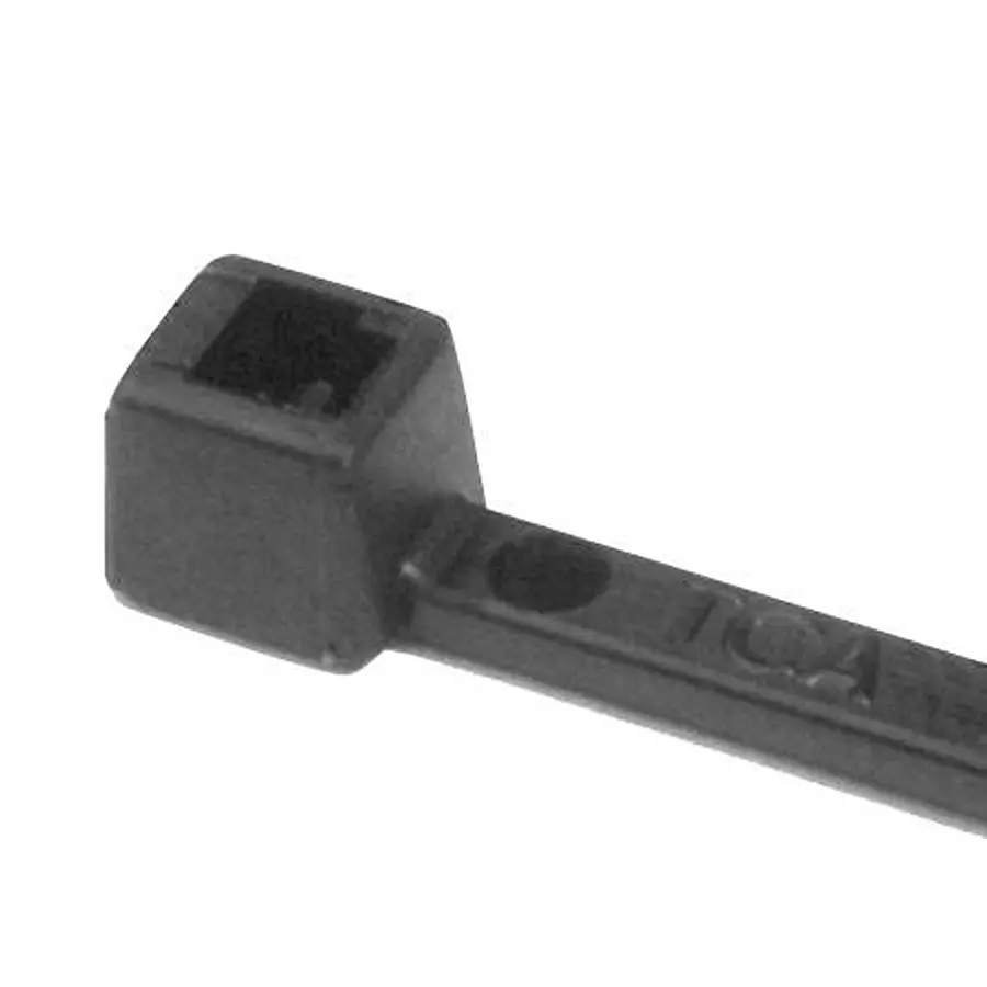 HELLERMANNTYTON Cable Tie, Black, 200X4.6 mm, Pk100, 118-05050 (Pack of 100)