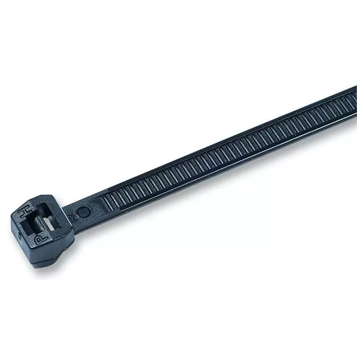 HELLERMANNTYTON Cable Tie, Black, 245X4.6 mm, Pk100, 118-00018 (Pack of 100)