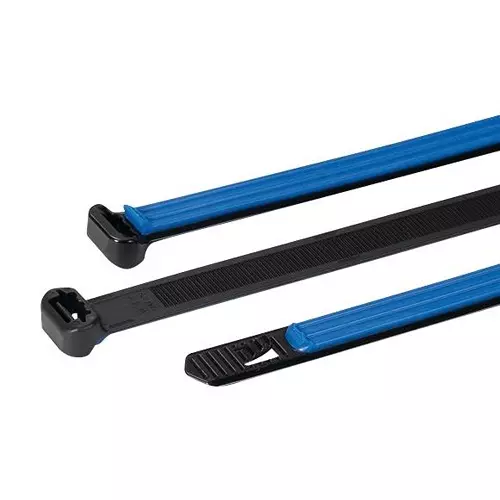 HELLERMANNTYTON Cable Tie, 5.5" Lg, Nylon 6.6/Tpe, 100Lb, 111-50000