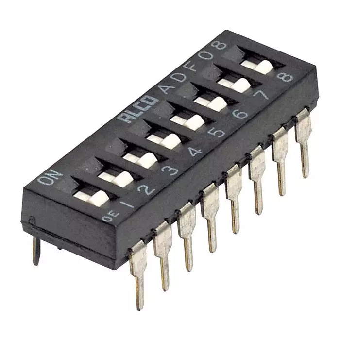 ALCOSWITCH - TE CONNECTIVITY Dip Switch, 6Pos, Spst, Slide, Smd, ADF06STTR04