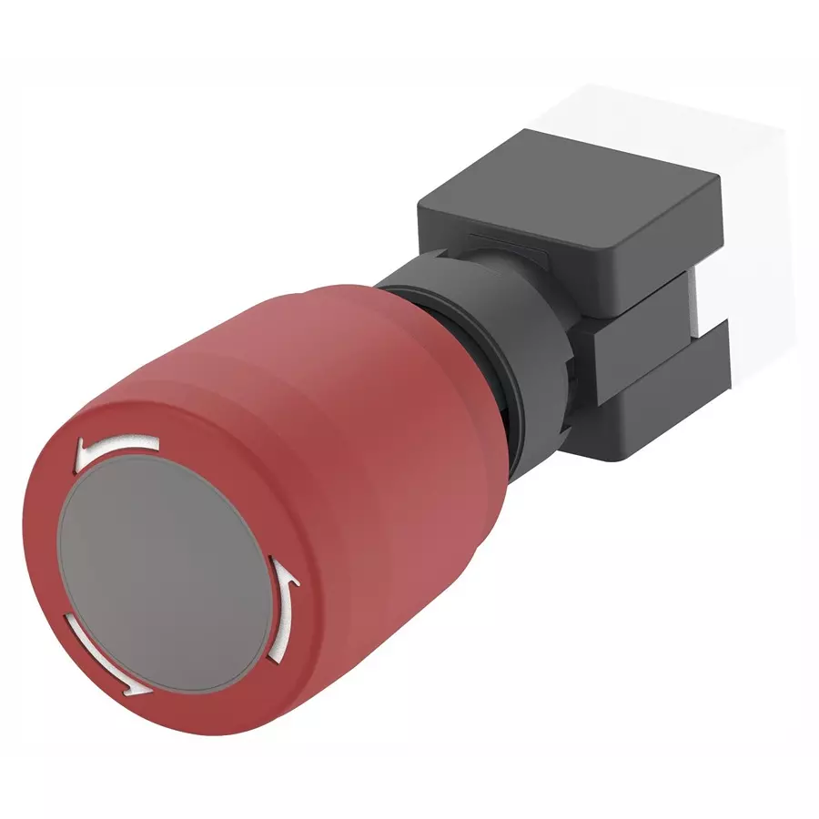 ALCOSWITCH - TE CONNECTIVITY E-Stop Sw, Spst-Nc/Nc, 3A, 125Vac/Panel, PBES16L3NR.