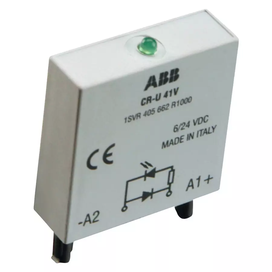 ABB Pluggable Diode/LED Module, Relay Skt, 1SVR405662R1000