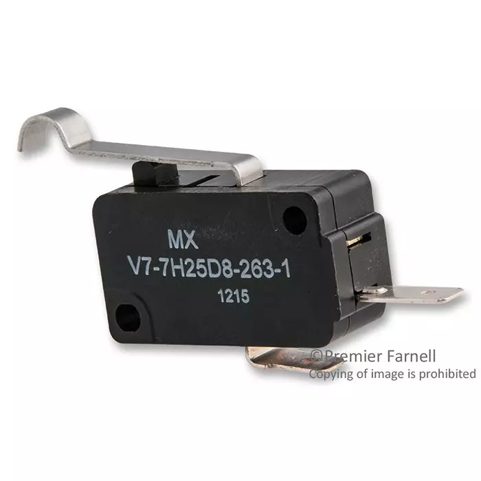 Honeywell Microswitch, Roller Lever, Spst-No, V7-7H25D8-263-1.