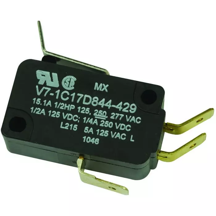 Honeywell Microswitch, Spdt, 15A, 250Vac, Special Lever, V7-1C17D844-429