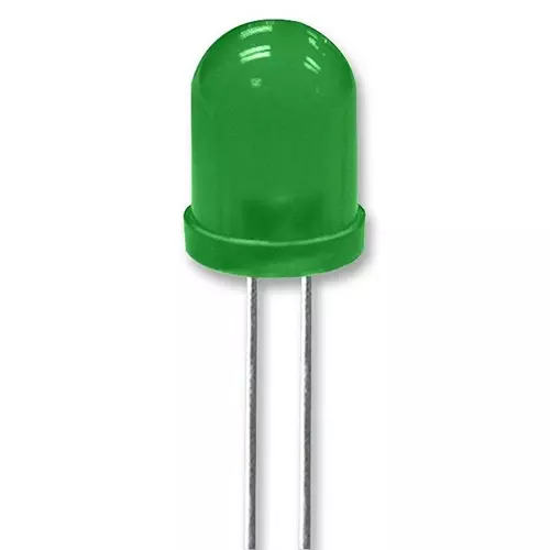 KINGBRIGHT LED, 10 mm, Green, 60Mcd, 568Nm, L-813GD (Pack of 5)