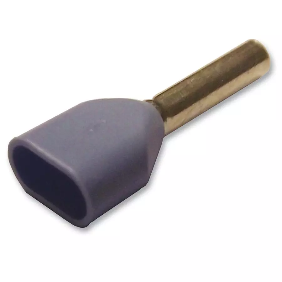 JST (JAPAN SOLDERLESS TERMINALS) Ferrule, Insulated, Twin, 0.75 mmsq., TWE0.75-8 (Pack of 100)
