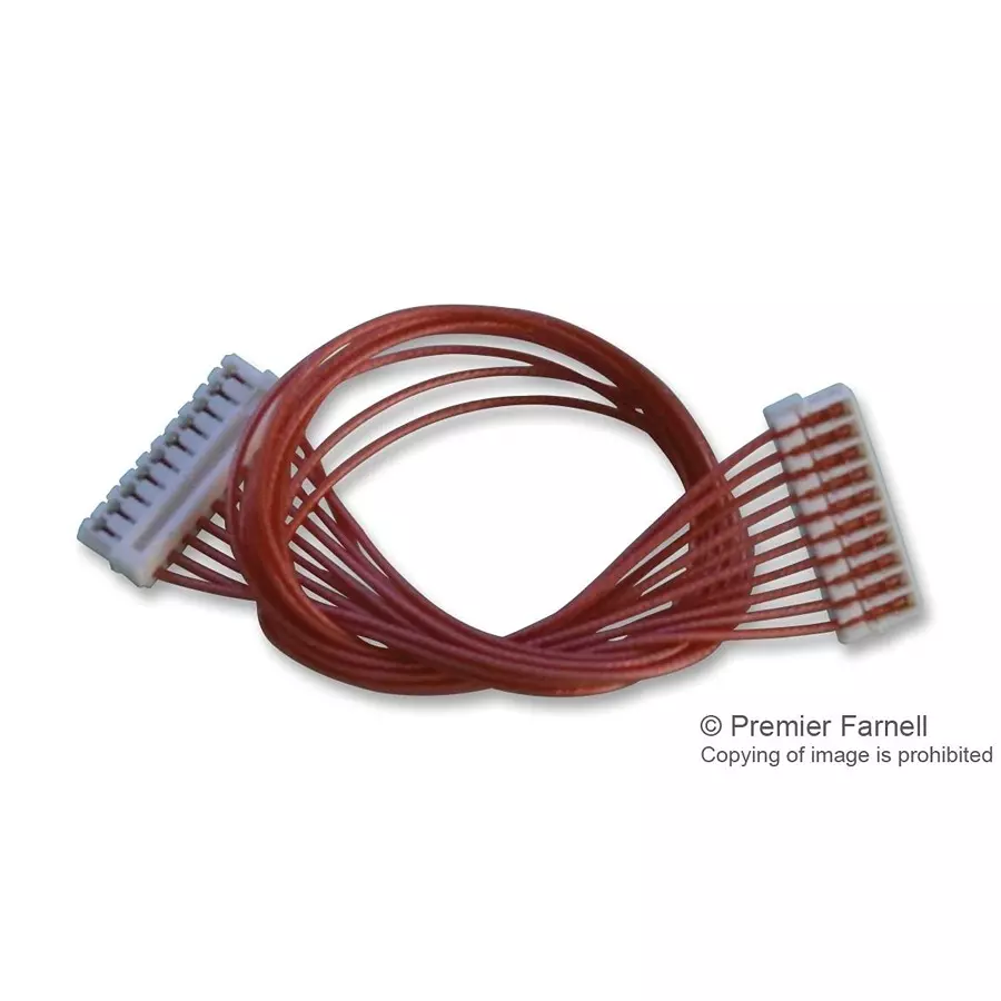 JST (JAPAN SOLDERLESS TERMINALS) Lead, 100 mm, Xsr, Rcpt, 36Awg, 10Way, 10XSR10XSR36L100