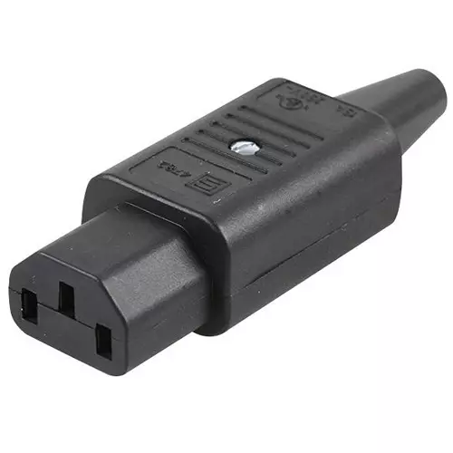 SCHURTER Socket, Iec, 10A, Rewireable, Free, 4782.0000