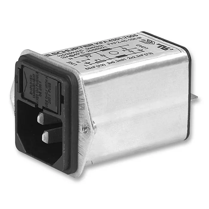 SCHURTER Inlet Filter, Iec, Screw, 2Pole, 10A, 4301.7005