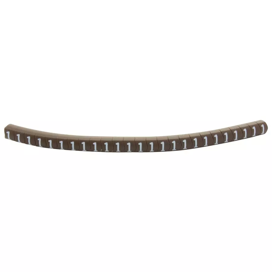HELLERMANNTYTON Cable Marker, Pre Printed, Pvc, Brown, 901-11001 (Pack of 250)