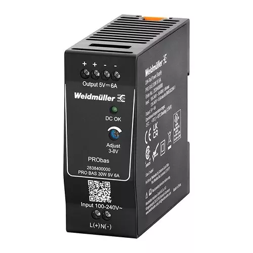 Weidmuller POWER SUPPLY, AC-DC, 5V, 6A, 2838400000