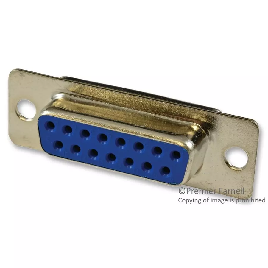 Multicomp D SUB CONNECTOR, STANDARD, 15 POSITION, RECEPTACLE, SPC15299