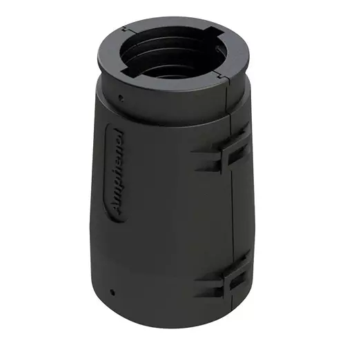 AMPHENOL SINE/TUCHEL BACKSHELL, SIZE 24, BLACK, AHDPBS-010-2405