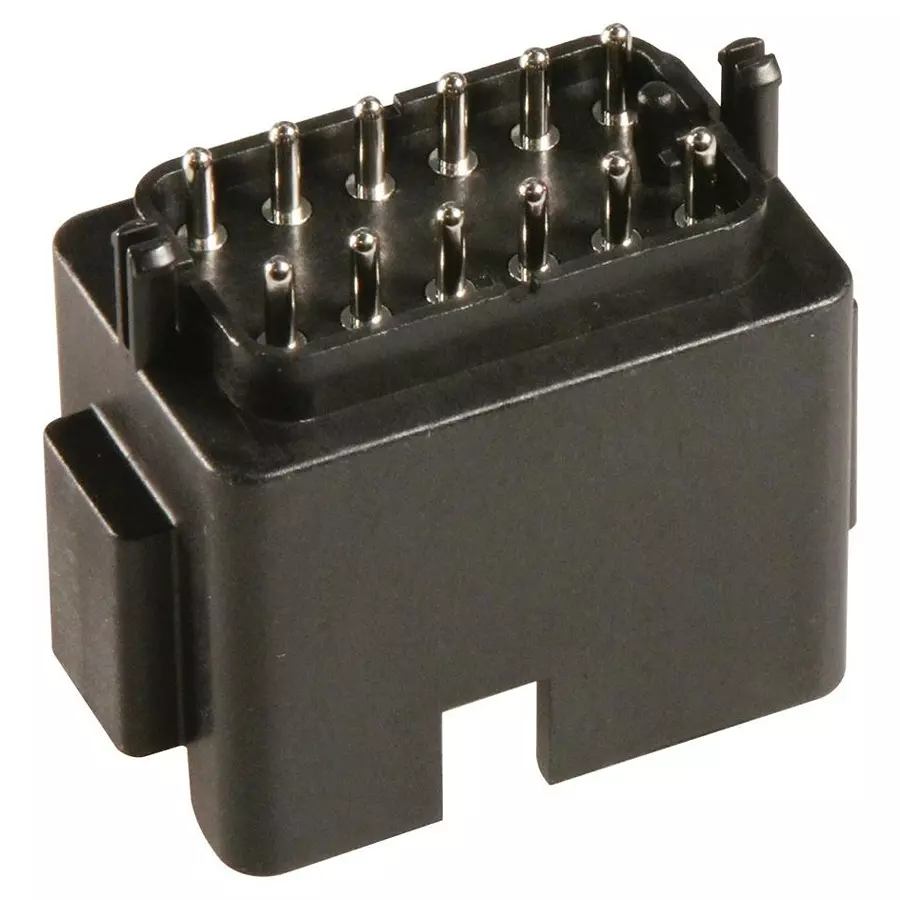 AMPHENOL SINE/TUCHEL RECTANGULAR CONN, RCPT, 12POS, PCB, BLK, AT04-12PB-BM03