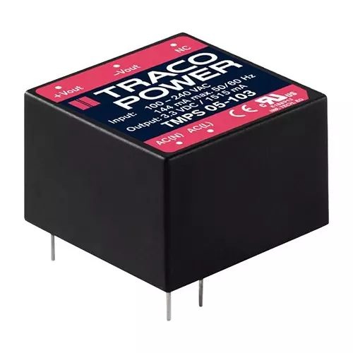 TRACO POWER POWER SUPPLY, AC-DC, 12V, 0.416A, TMPS 05-112