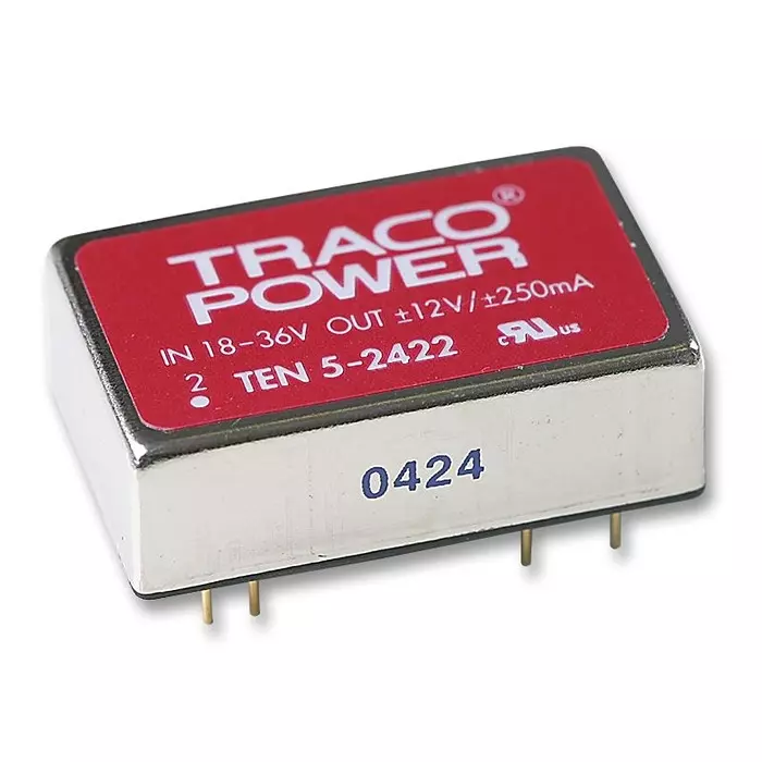 TRACO POWER CONVERTER, DC/DC, 5W, +/-12V, TEN 5-2422